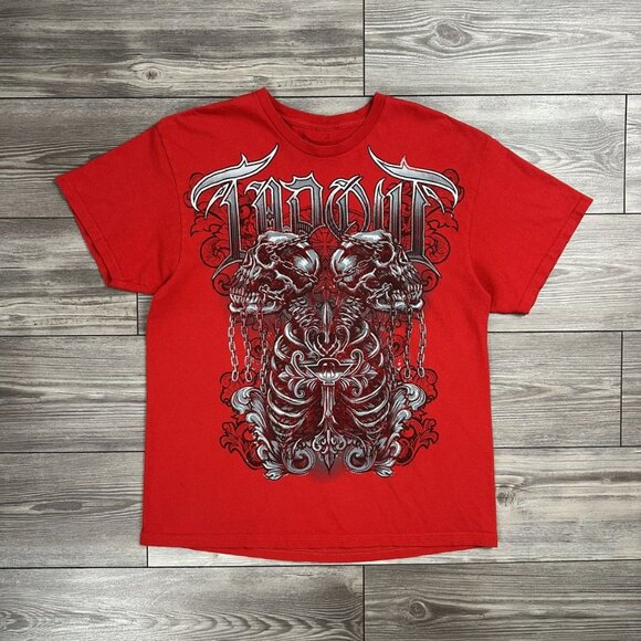 Crazy Vintage Y2K Tapout Grunge Skulls T Shirt - Picture 1 of 3